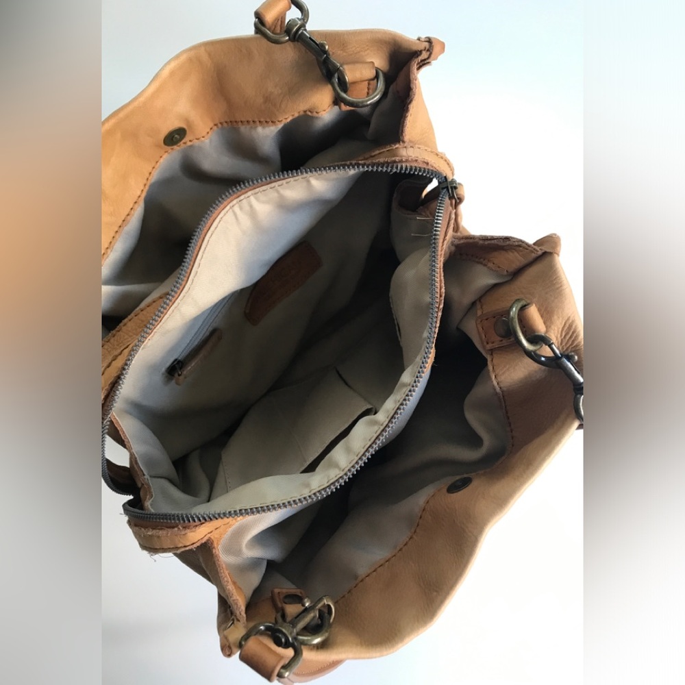American Leather Co. Lenox Triple Entry Satchel Cafe Latte - Picture 11 of 16